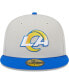 Фото #3 товара Men's Khaki, Royal Los Angeles Rams Super Bowl Champions Patch 59FIFTY Fitted Hat