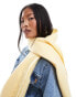 ASOS DESIGN supersoft scarf with tassels in buttermilk yellow