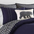 King Kingston Reversible Duvet Cover Set Navy - Eddie Bauer