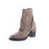 A.S.98 Jase A24208-301 Womens Brown Leather Zipper Casual Dress Boots