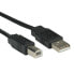 ROLINE USB 2.0 Flat Cable 0.8 m - 0.8 m - USB A - USB B - USB 2.0 - Male/Male - Black