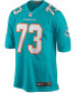 Men's Austin Jackson Aqua Miami Dolphins Game Jersey