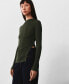 ფოტო #1 პროდუქტის Women's Buttons Detail Semitransparent T-Shirt