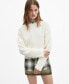 ფოტო #1 პროდუქტის Women's Round Neck Knit Sweater