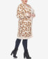 Фото #4 товара Plus Size Leopard Print Open Front Sherpa Sweater