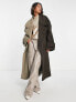 Фото #1 товара ASOS DESIGN smart half and half oversized coat in stone