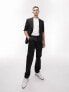 Topman short sleeve suit blazer in black