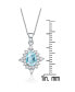 Фото #3 товара Cubic Zirconia Sterling Silver White Gold Plated Shape Pendant