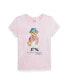 ფოტო #1 პროდუქტის Big Girls Polo Bear Tie-Dye Cotton Jersey T-shirt