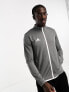 adidas Football zip jacket in grey