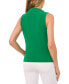 Women's Sleeveless Polo-Collar Solid-Knit Top