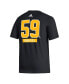Фото #2 товара Men's Jake Guentzel Black Pittsburgh Penguins Fresh Name and Number T-shirt