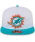 Фото #2 товара Men's White/Aqua Miami Dolphins 2024 NFL Training Camp Golfer Snapback Hat