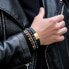 Midnight Blue Gold Beaded Bracelet RR-80094-G