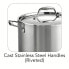 Фото #3 товара Gourmet Tri-Ply Clad 8 Qt Covered Stock Pot
