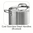 Gourmet Tri-Ply Clad 8 Qt Covered Stock Pot - фото #3