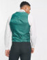 Фото #4 товара Noak 'Camden' super skinny premium fabric suit waistcoat in mid green with stretch