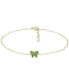 ფოტო #1 პროდუქტის Green Cubic Zirconia Butterfly Ankle Bracelet, Created for Macy's