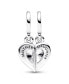 Cubic Zirconia Splitable Mother Daughter Dangle Charm