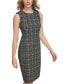 ფოტო #3 პროდუქტის Women's Plaid Sleeveless Sheath Dress