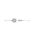 Supernova Star Design Sterling Silver Diamond Adjustable Women Cuff