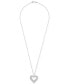 ფოტო #3 პროდუქტის Diamond Open Heart 18" Pendant Necklace (1/4 ct. t.w.) in Sterling Silver, Created for Macy's