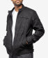 Men's Quilted Sleeves with Faux Shearling Lining Faux Suede Jacket