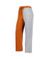 ფოტო #2 პროდუქტის Women's Texas Orange, Gray Texas Longhorns Colorblock Cozy Tri-Blend Lounge Pants