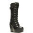 Фото #3 товара Harley-Davidson Celina 10" Lace Wedge D84732 Womens Black Motorcycle Boots