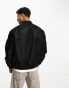 Calvin Klein sateen iconic bomber jacket in black