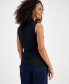 ფოტო #2 პროდუქტის Women's Asymmetrical-Neck Side-Shirred Blouse, Created for Macy's