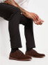 Фото #4 товара ASOS DESIGN brogue shoes in brown faux suede