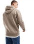 Фото #3 товара Hollister icon logo relaxed fit hoodie in tan