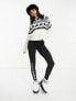 Фото #5 товара Threadbare Ski high neck printed jumper with fringing in monochrome