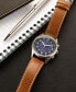 Men's Eco-Drive Chronograph Brown Leather Strap Watch 42mm CA0621-05L