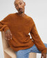 Фото #2 товара Men's Long-Sleeve Relaxed-Fit Textured Check Sweater, Created for Macy's