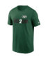 ფოტო #4 პროდუქტის Men's Zach Wilson Green New York Jets Player Graphic T-shirt