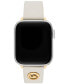 ფოტო #2 პროდუქტის Women's Cream Leather Strap for Apple Watch, 38, 40, 41mm and 42, 44, 45, 49mm