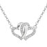 Фото #2 товара Серебряное белое ожерелье в форме сердца 12006.1