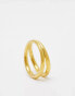 Фото #4 товара ASOS DESIGN waterproof stainless steel ring with double band design in gold tone