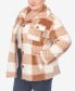 Plus Size Plaid Shacket Jacket