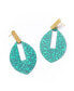 Nihira Teal Patina Sphere Drop Earrings