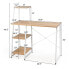 Фото #3 товара Стол для компьютера с полками Costway Study Writing Desk Workstation