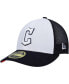 ფოტო #1 პროდუქტის Men's White, Navy Cleveland Guardians 2023 On-Field Batting Practice Low Profile 59FIFTY Fitted Hat