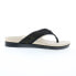 Фото #1 товара Spenco Laguna Ellie SP1086BLK Womens Black Suede Flip-Flops Sandals Shoes 7.5