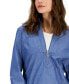 Фото #2 товара Women's Cotton Half-Zip Shirt