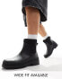 Фото #2 товара ASOS DESIGN ankle wellie in black pu with roman numeral detail