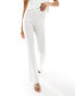 Фото #4 товара Aria Cove knitted wide leg trousers co-ord in white