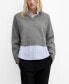 Фото #1 товара Women's Combined Shirt Sweater