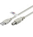 Фото #1 товара Goobay USB 2.0 Hi-Speed Cable with USB Certificate - grey - 2m - 2 m - USB A - USB B - USB 2.0 - 480 Mbit/s - Grey
